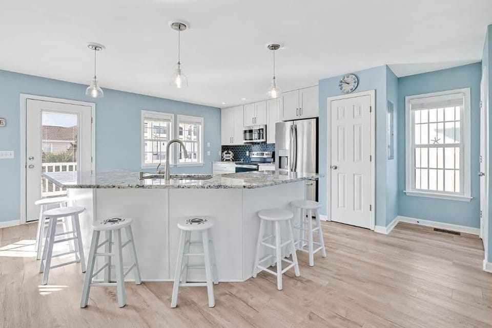 Lower Level Kitchen with Bar Seating