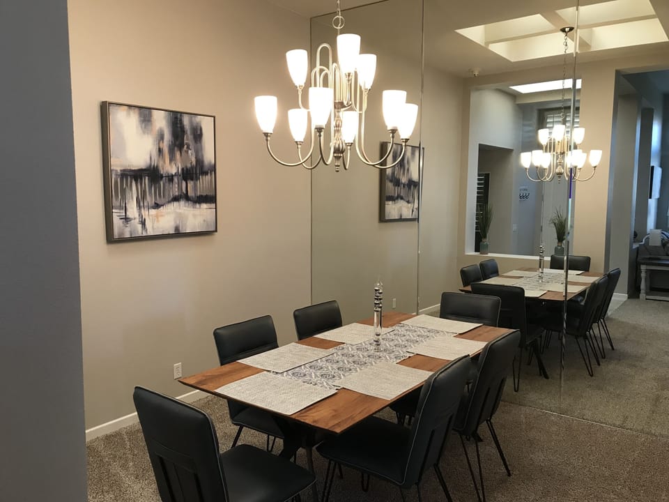 Beautiful dining area.