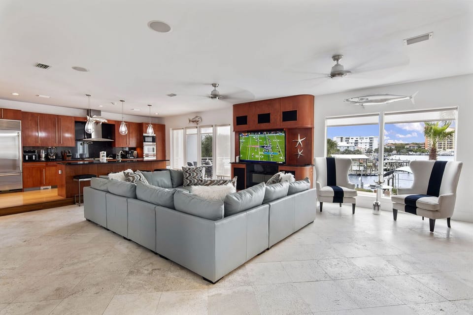 Another angle of the open living area w/ abundant natural light