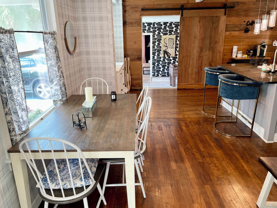 Oversized Kitchen Table seats 7-8 (with the bench in kitchen) 