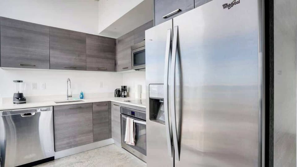 Fully equipped kitchen with complete set of cookware