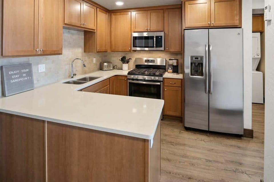 Well appointed kitchen with a gas range