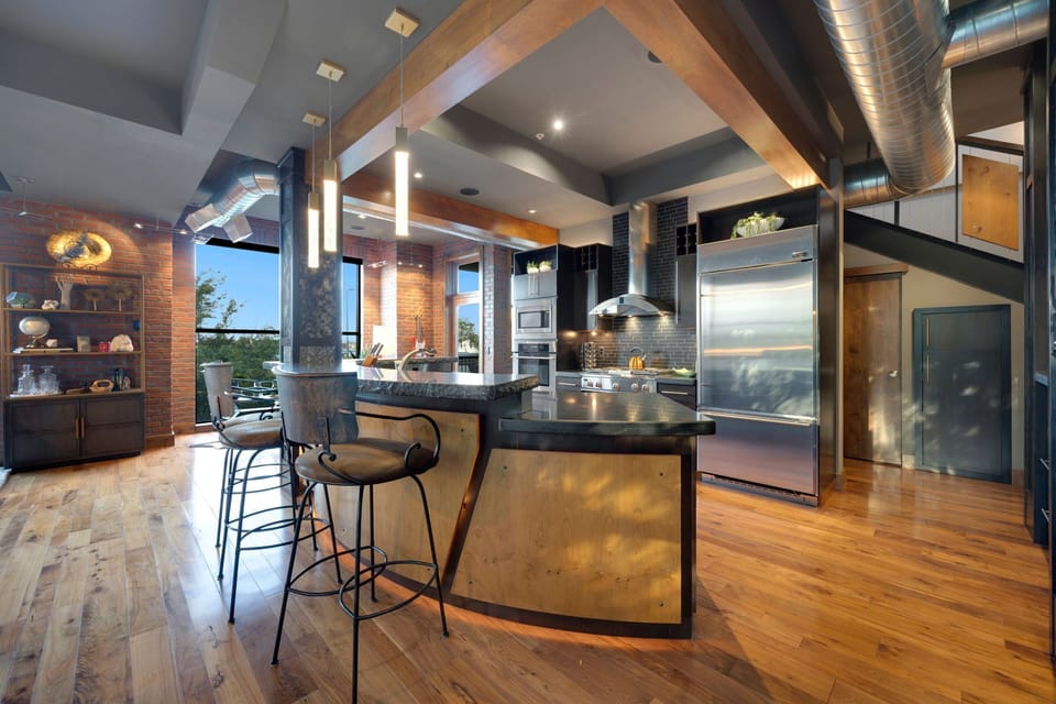 Chef's Kitchen with Stainless Steel Appliances