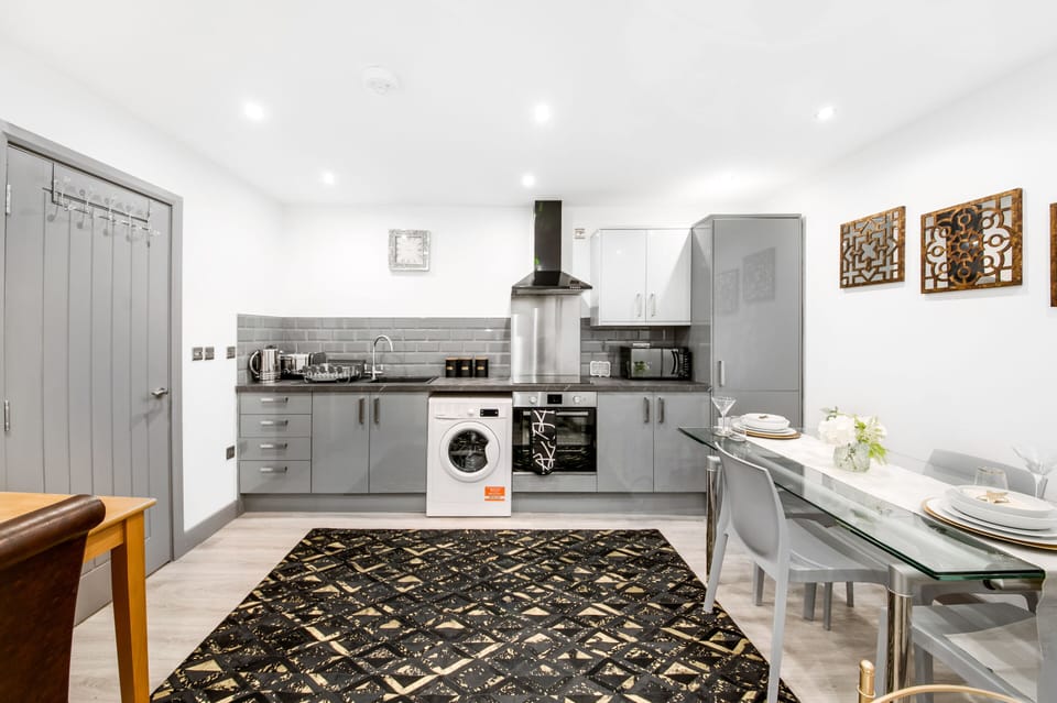 Luxury Regina  Lodge  Bradford- Kitchen-dining table-  Work desk. 