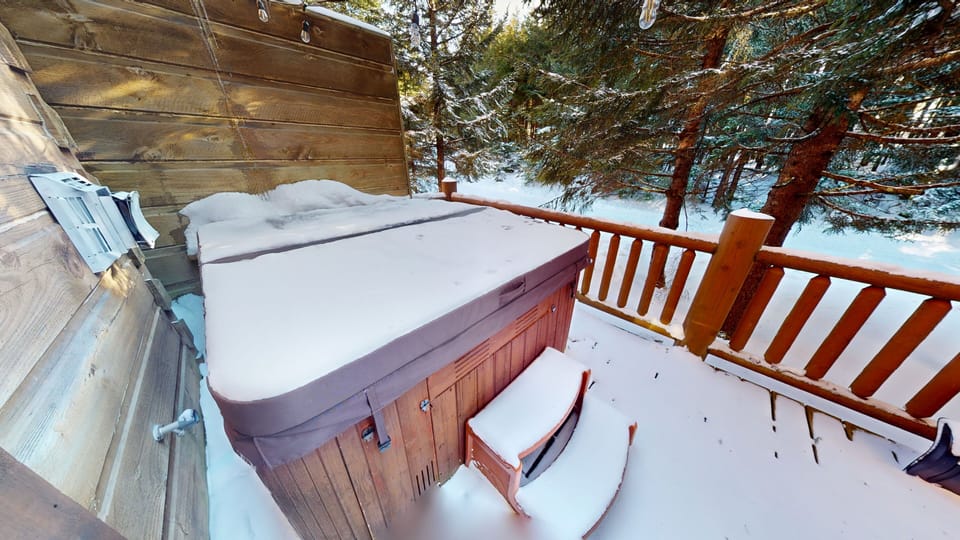 Indoors, Hot Tub, Tub, Handrail, Tree