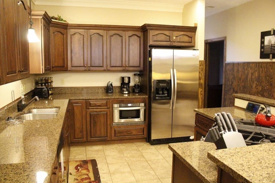 Indoors, Kitchen, Refrigerator, Microwave, Oven