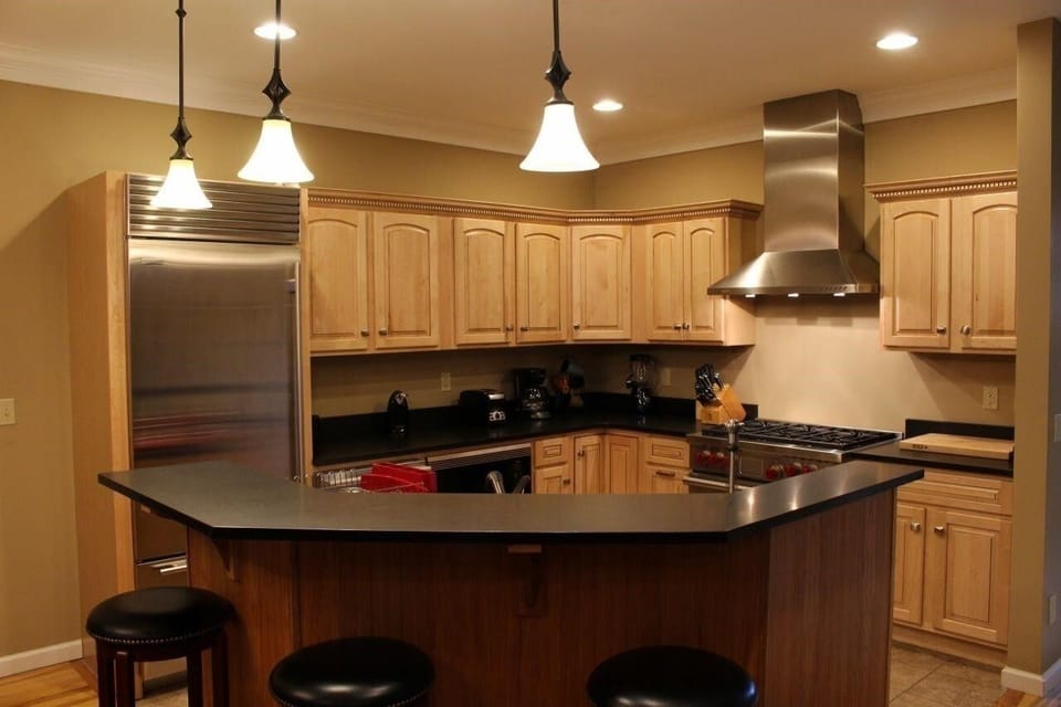 Indoors, Kitchen, Lighting, Kitchen Island, Furniture