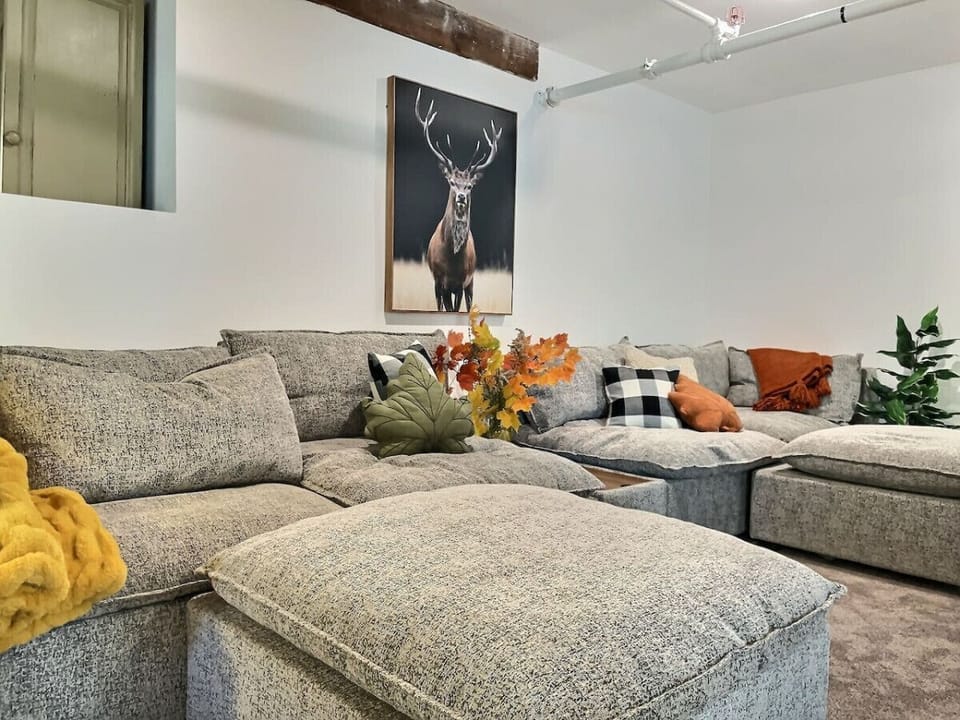 Spacious couch for the whole group to relax on and watch a movie!