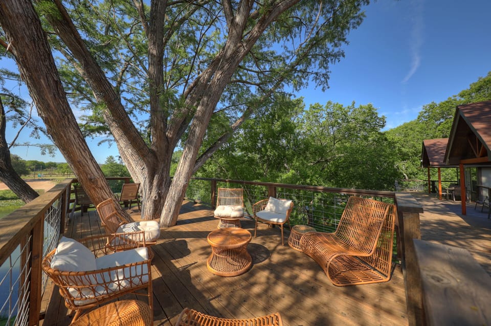 Shared deck, sitting area is perfect for visiting in small groups