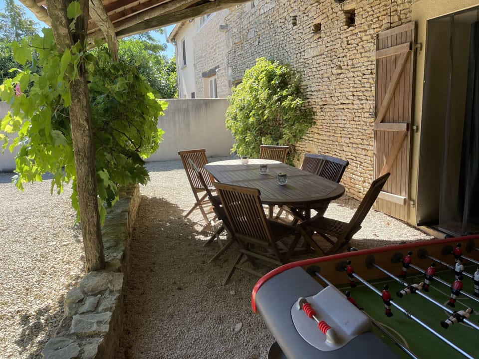 Outside dining area