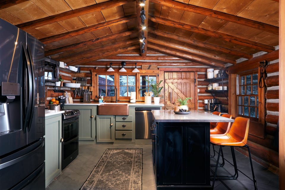 Open kitchen stocked with anything you may need.