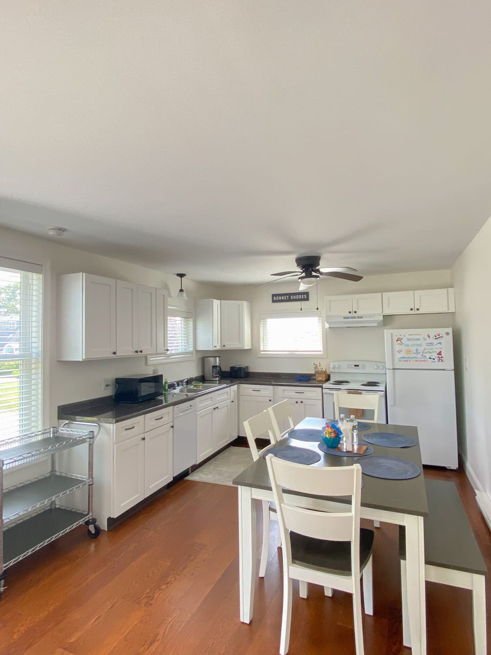 Bright, airy, breezy kitchen comes equipped with all you need!