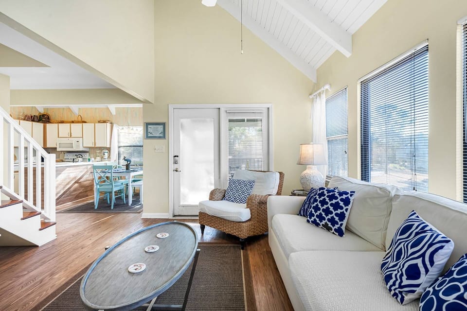 View from Living Area Into Dining/Kitchen