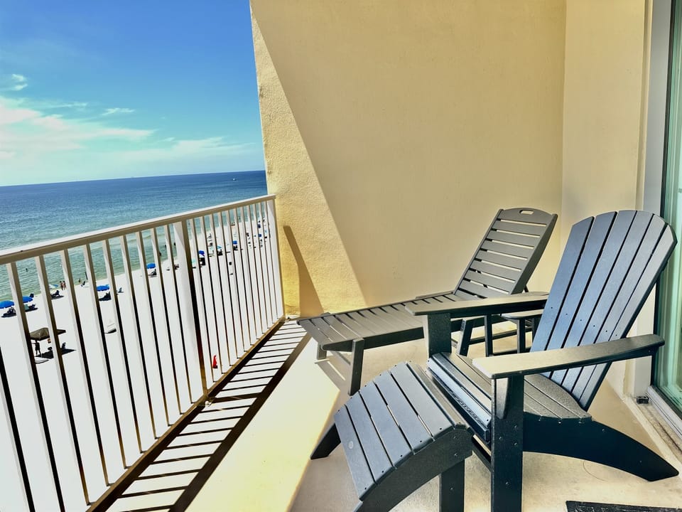 Super nice chaise lounger and adirondack chair with ottoman.