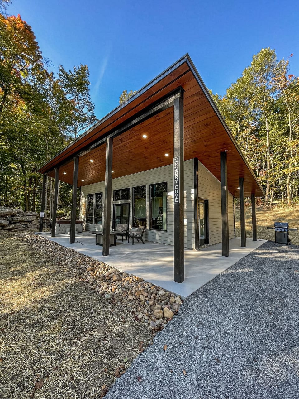 Front of Memory Cove Cabin.