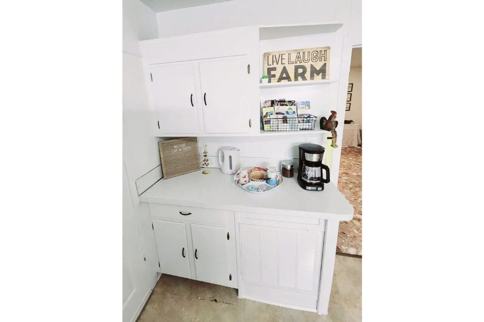 Fully stocked coffee bar