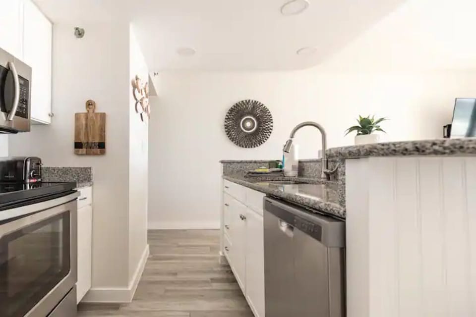 Full Kitchen with microwave, dishwasher, stove, fridge.  