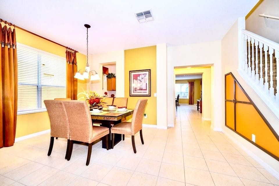 A more formal dining area away from the kitchen