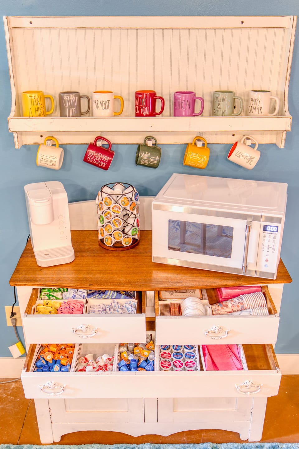 Amazingly stocked coffee bar!!!