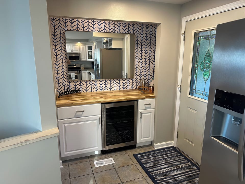 Dry bar off the kitchen 