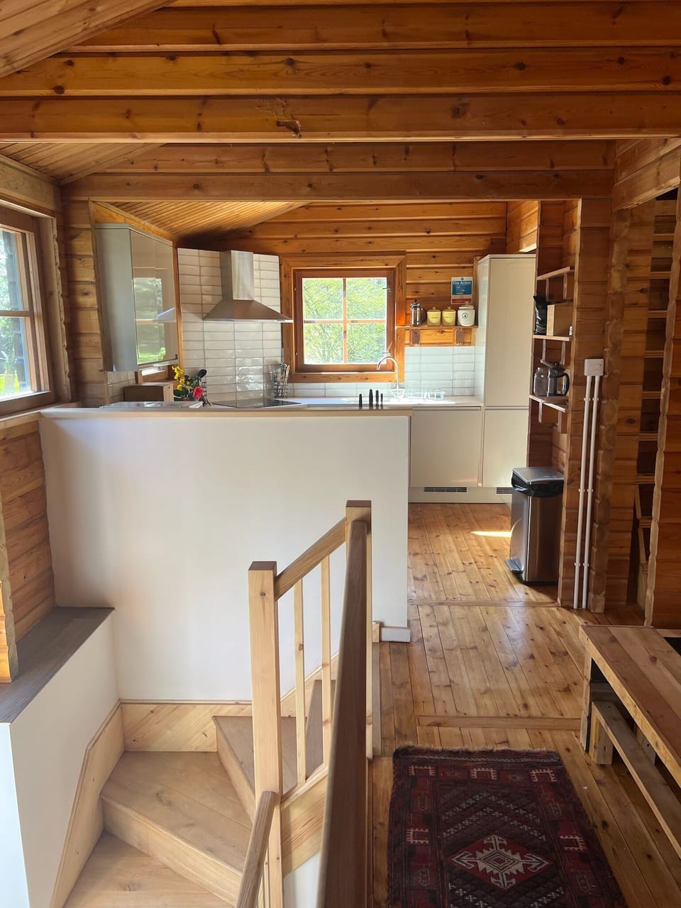 Spacious enough for everyone to enjoy (steep stairs to bed 5 visible on right)
