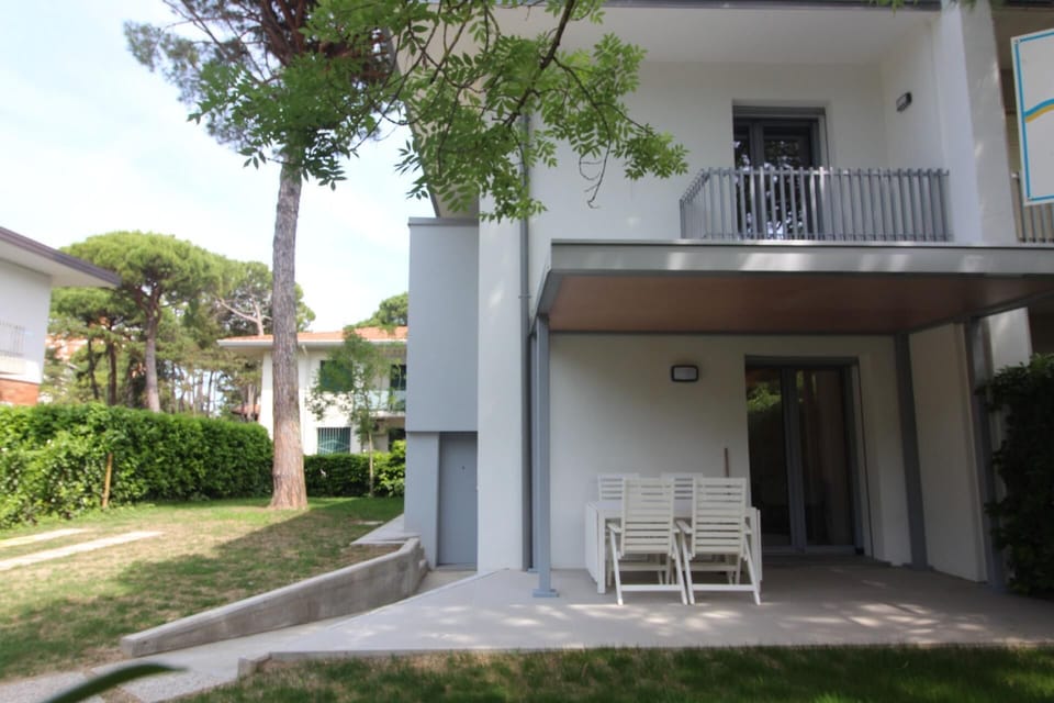 External view of the building. External view with patio