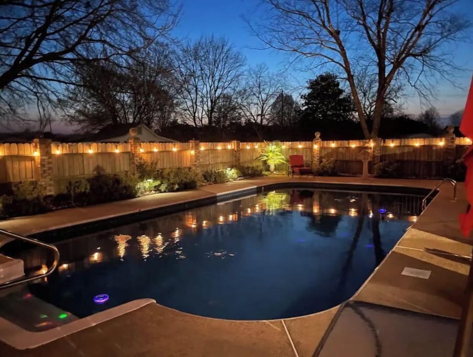 Pool area lights on timer