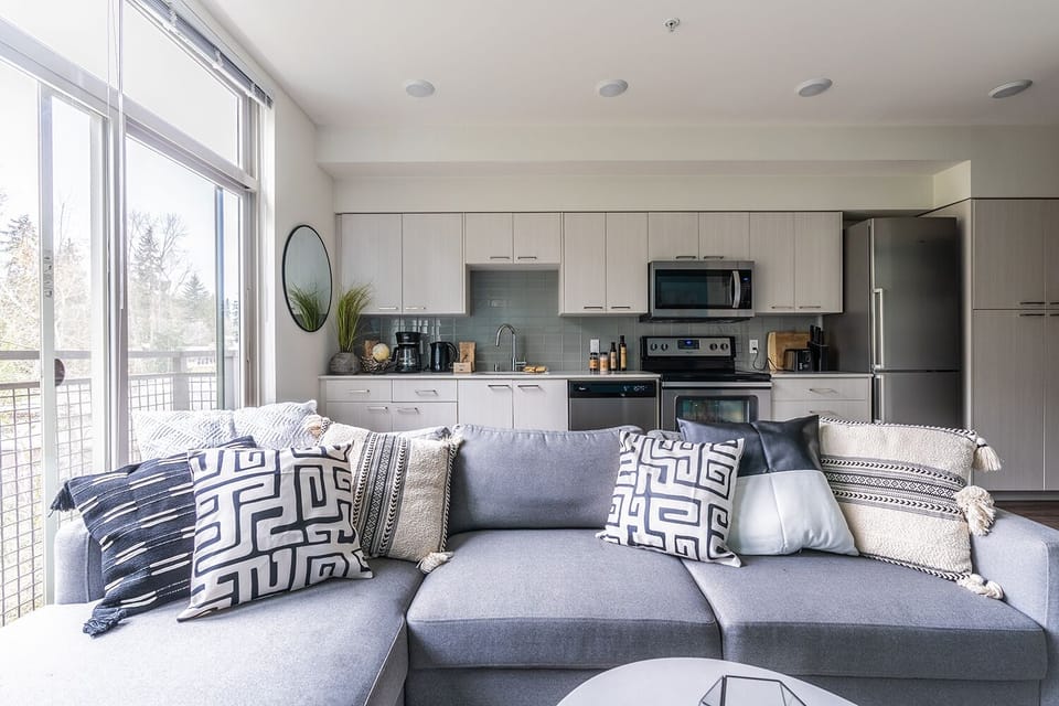 Kitchen and living room