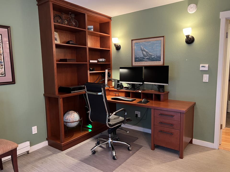 Built-in work station in the 3rd bedroom on the main floor. It has a queen bed.