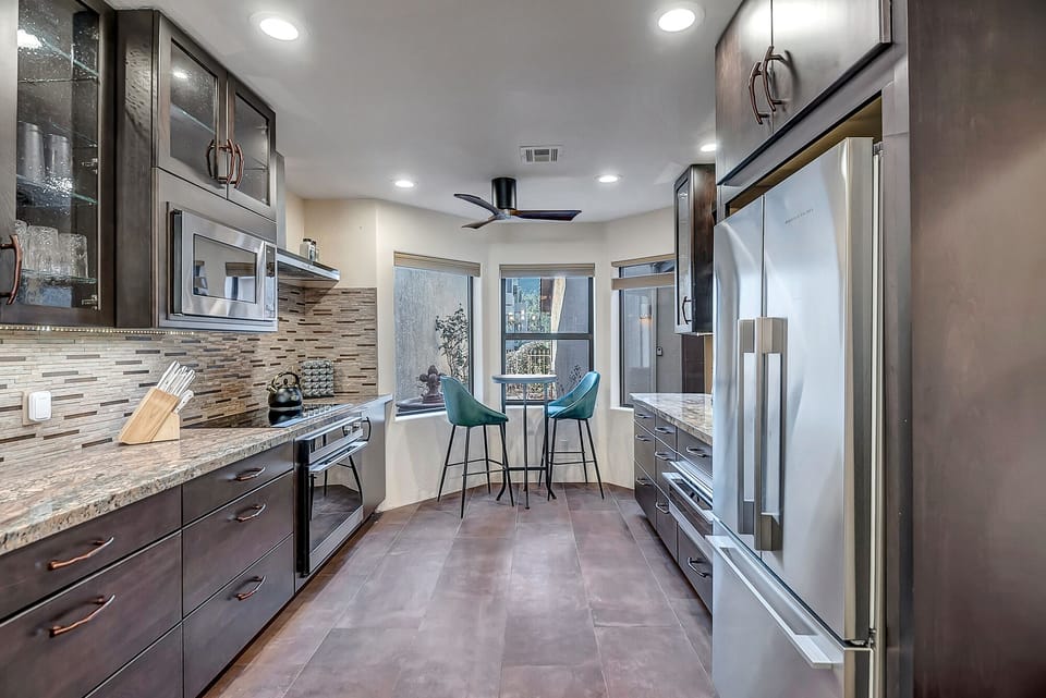 Fully Equipped Kitchen with Stainless Steel Appliances