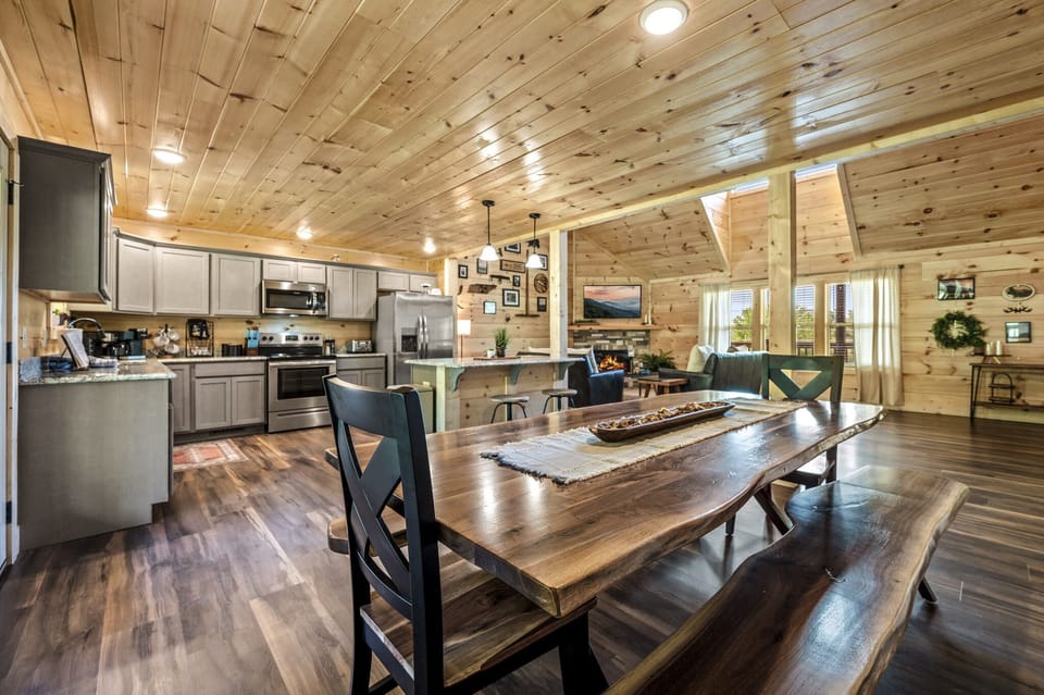 Enjoy those family meals or some evening game time around our beautiful dining table.