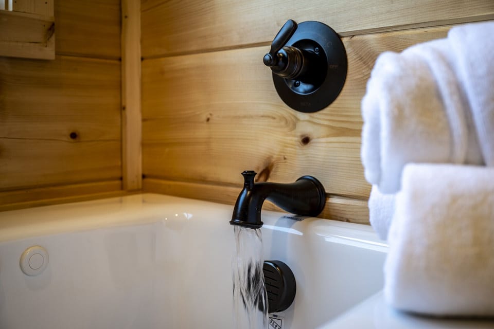 Have a soak in the indoor spa tub.