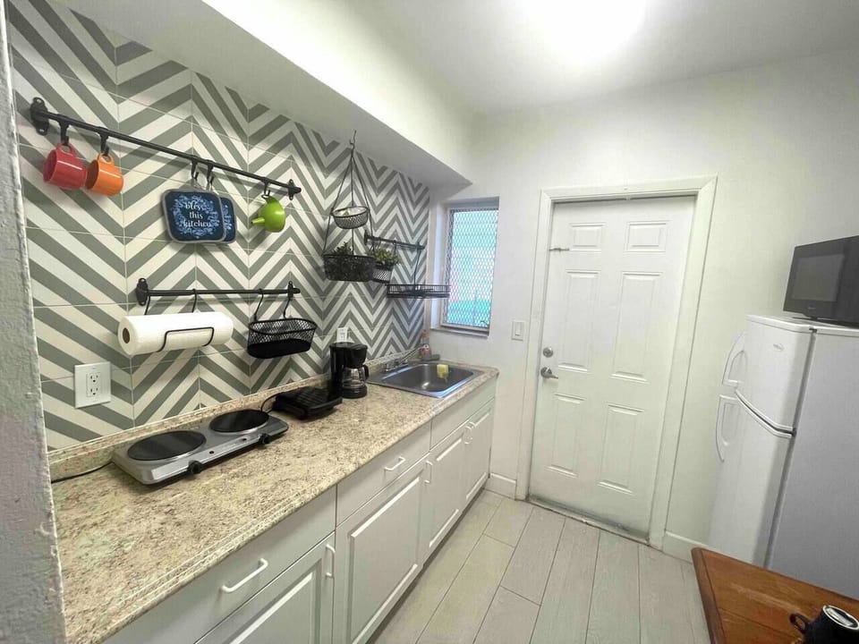 There are multiple culinary offerings in the area, but if you prefer to cook as a family, the kitchen is equipped amd functional.