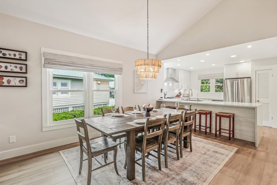 Dining Table with Seating for Eight at 5 Beachside Drive