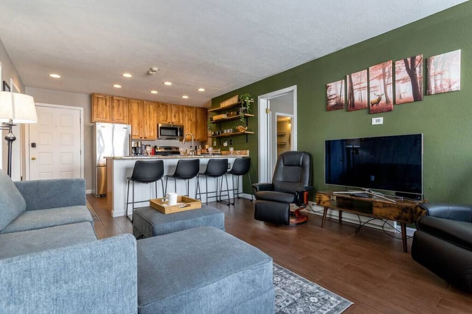 Living room with a smart TV