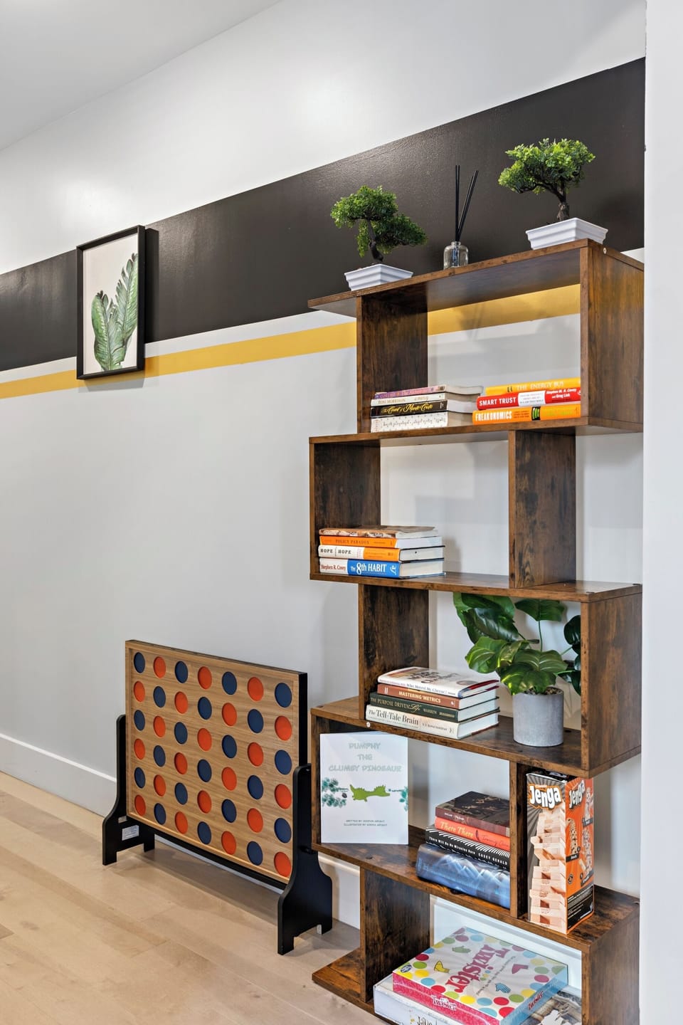 A delightful collection of books awaits, offering a diverse range of genres to indulge your reading pleasures and escape into captivating worlds during your stay.




