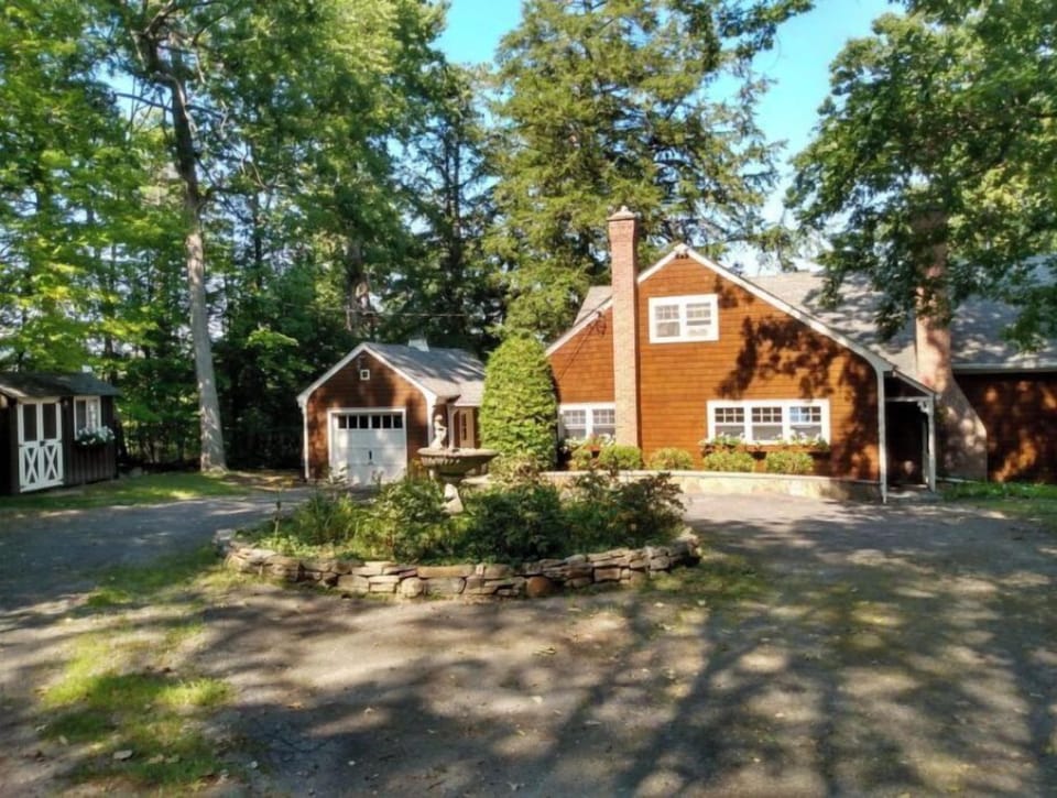 Driveway side of house