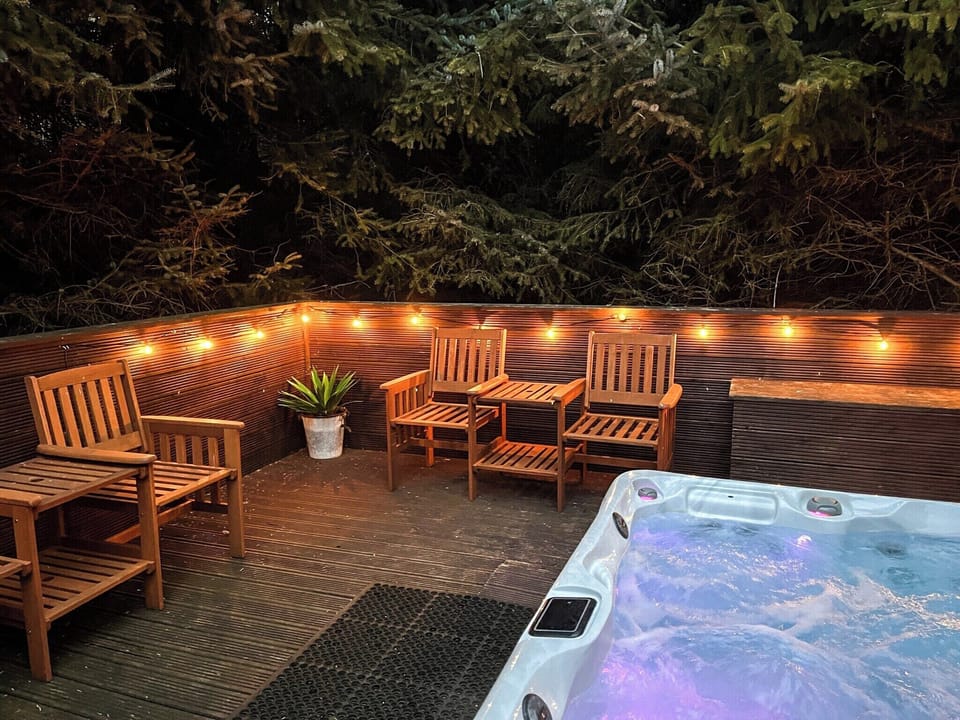 Sitting-out-area | Griffon Lodge - Felmoor Park, Felton, near Morpeth