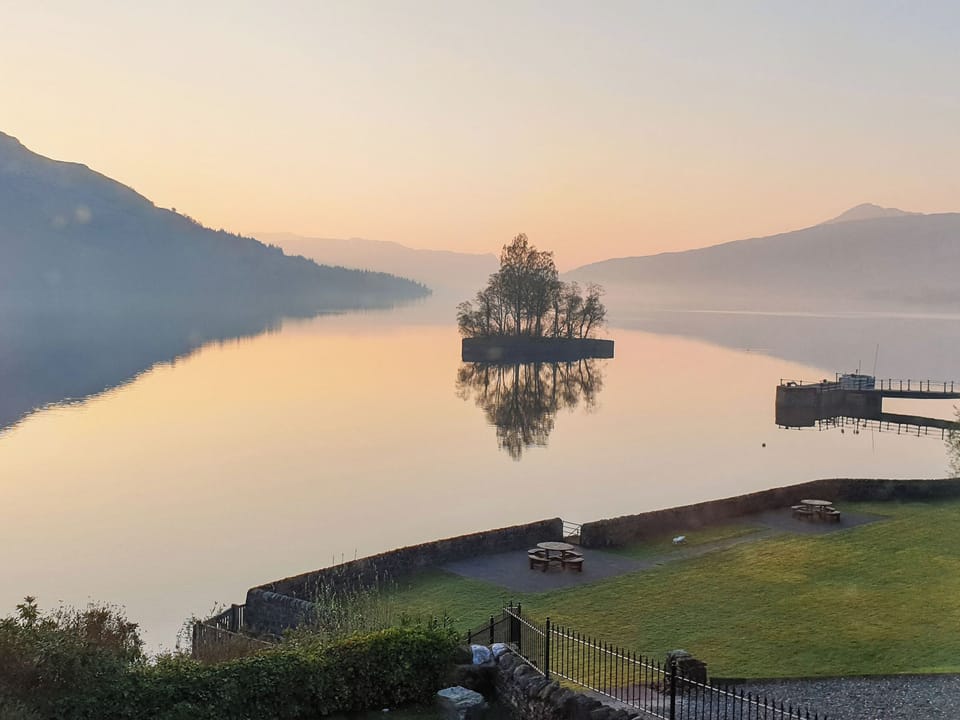 Bedroom view | Lochside Apartment - Lochside Holidays, Stronachlachar