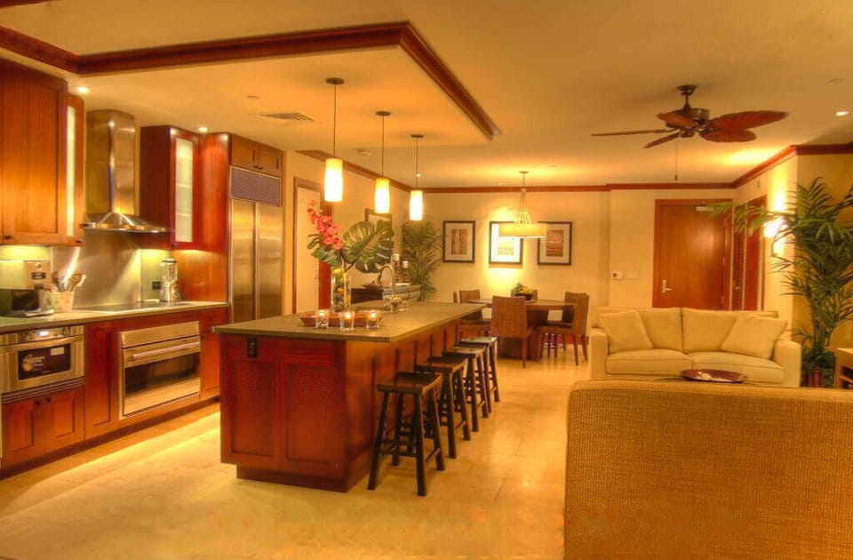 The spacious living area.