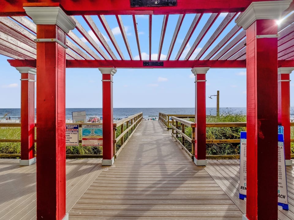 Convenient Boardwalk Leading from the Pool Deck Directly to the Sandy Beach!