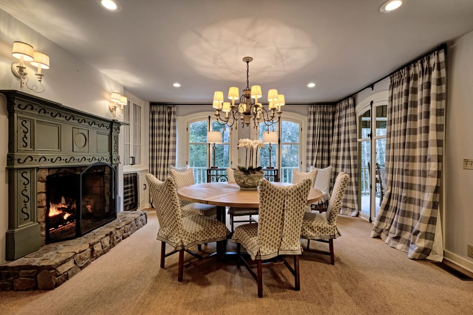 Gas Log Fireplace, Dining Room-Main Level