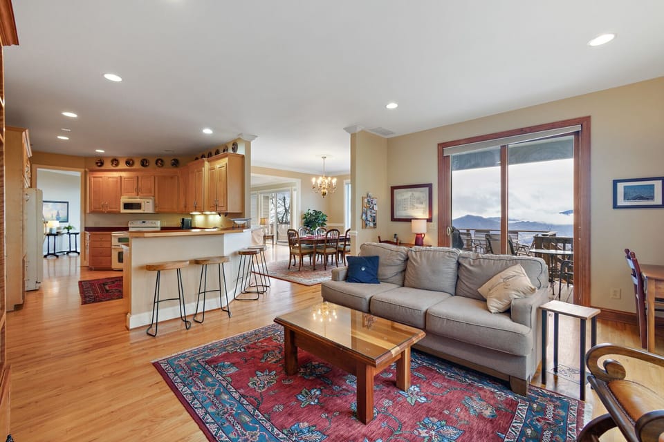 Kitchen, Dining, and Keeping Room with TV on the Main Level