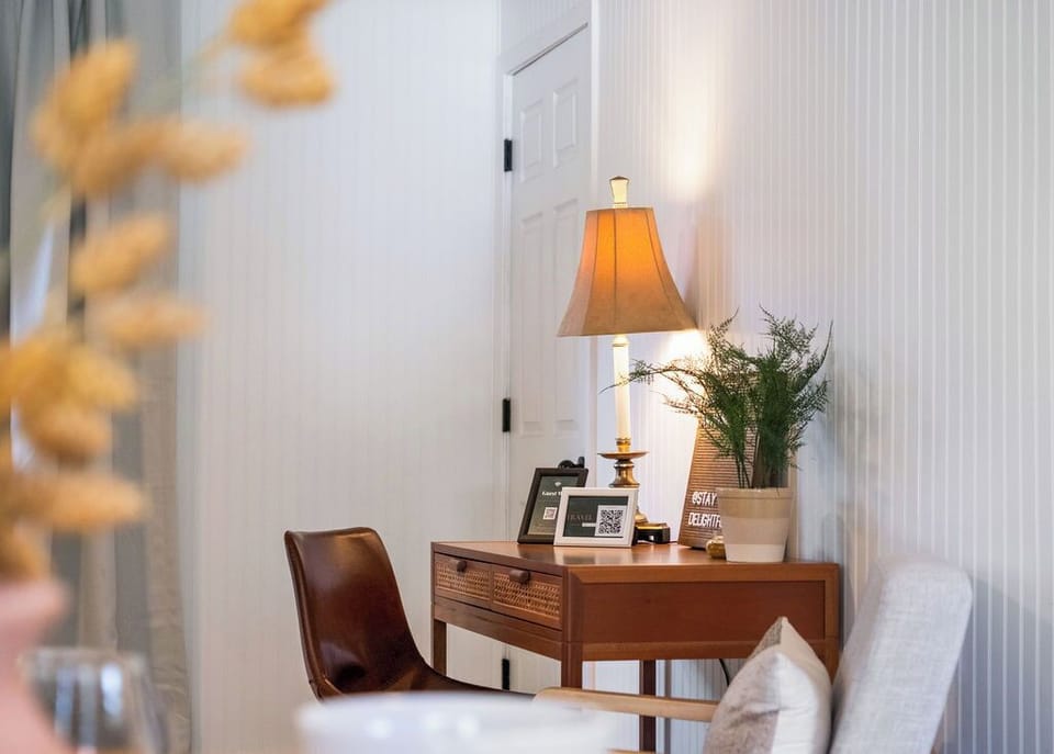 Adventure awaits—this workspace is styled to inspire while keeping you connected.