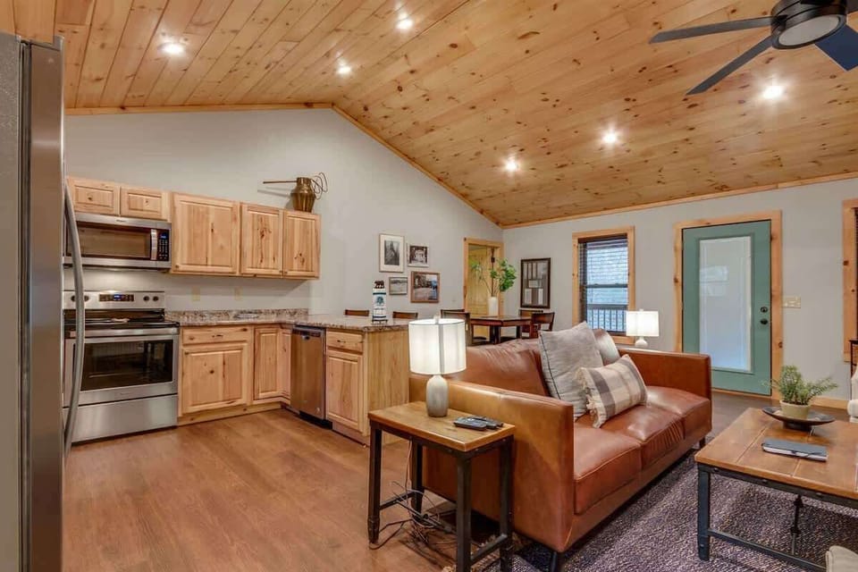 Relax and refuel in the spacious lounge with easy kitchen access.