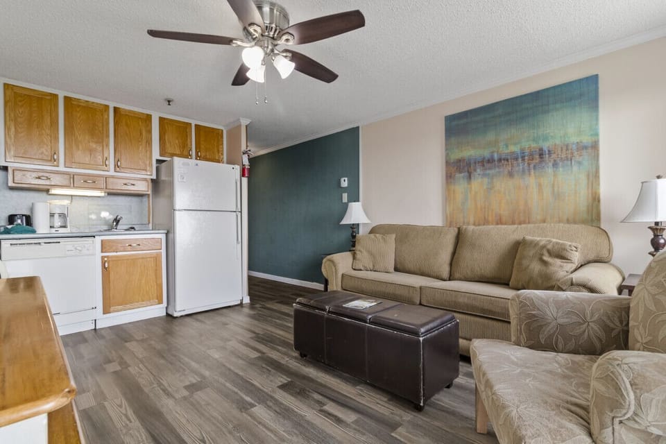 Living room with fold out sofa bed