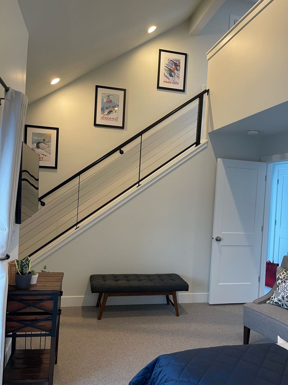 Stairs to loft. 