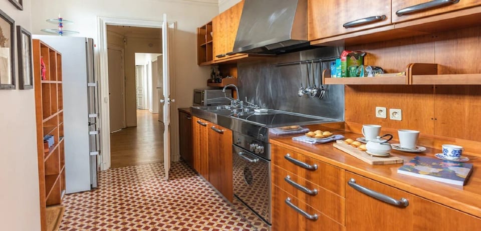 The kitchen is fully equipped and modern with top quality equipment