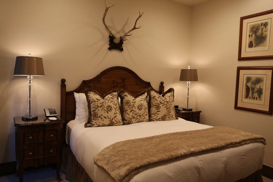 Lamp, Indoors, Bed, Furniture, Painting