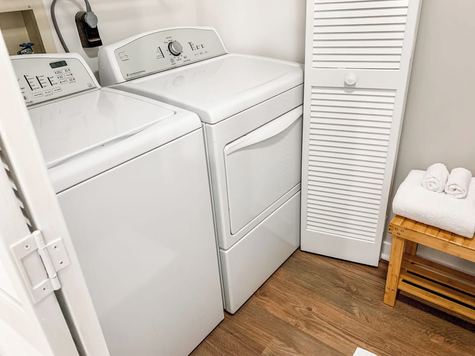Full size washer/dryer are available for your use with detergent & dryer sheets.